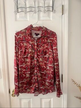 Satin Pearl Snap Western Blouse